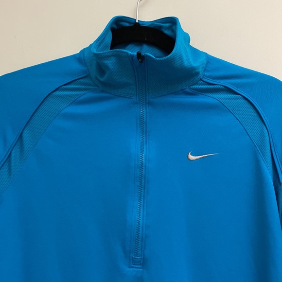 Nike girls blue 1/4 zip dri fit athletic pullover size L - Picture 3 of 7